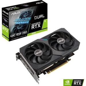 ASUS GeForce RTX 3060 12GB Dual V2 OC GDDR6 192bit (DUAL-RTX3060-O12G-V2/90YV0GB2-M0NA10) Видео карти