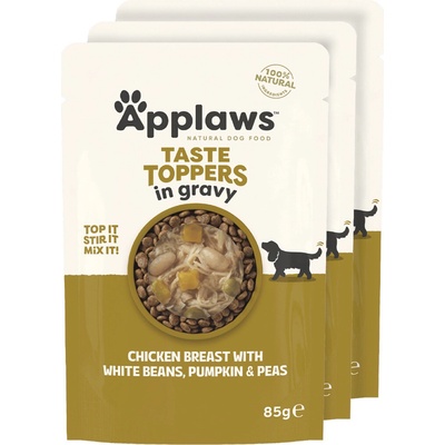 Applaws Dog Taste Toppers Gravy Kuřecí s dýní 3 x 85 g