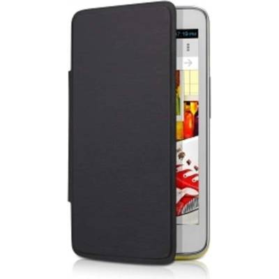 Alcatel Flipcover FC8000 - кожен кейс за Alcatel One Touch Scribe Easy (черен)