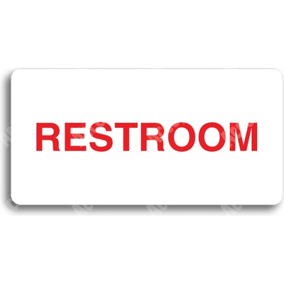 ACCEPT Piktogram RESTROOM - bílá tabulka - barevný tisk bez rámečku