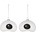 Alessi Nick, коледни топки очи, 2 бр (PLA01SET2)