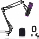Ortizan USB gaming microphone PC with swivel arm, mute and monitoring - C1