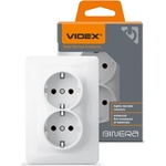 Videx КОНТАКТ ДВОЕН videx ШУКО 16А vf-bnsk2g-w БЯЛ (02040103)