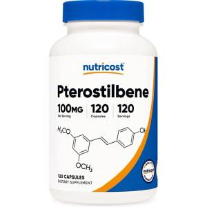 Nutricost Мозъчна функция - Птеростилбен (Pterostilbene), 100 mg x 120 капсули Nutricost (67202 (322101) NC)