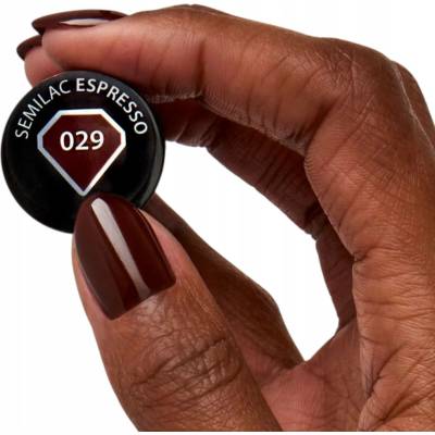 Hybridní lak barevný lak Semilac 029 espresso 7 ml