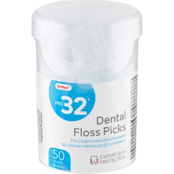 Dr.Max PRO32 Dental Floss Picks špáradlo s vloženou zubnou niťou 50 ks