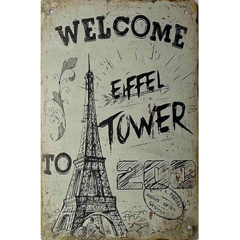 Ceduľa Welcome Eiffel Tower