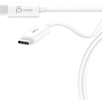 Супербърз USB 3.1 кабел (70 см. ) за MacBook и компютри с USB-C порт - J5Create Superspeed+ USB 3.1 Data Cable USB-C към USB-C (J100USBC)