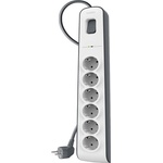 Belkin surge plus мрежов разклонител с 6 ac гнезда и защита от пренапрежение + захранващ кабел 200 см, БЯЛ bsv603ca2m (bsv603ca2m)