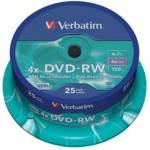 Verbatim DVD-RW(25-pack)Шпиндел/4x/4.7GB (43639)