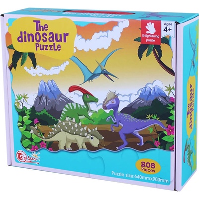 RAPPA dinosaury 208 dielov 90 x 64 cm