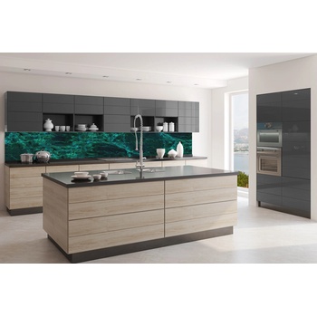 DIMEX ART s. r. o Фототапет за кухня - текстура от тъмнозелен мрамор 350 x 60 см