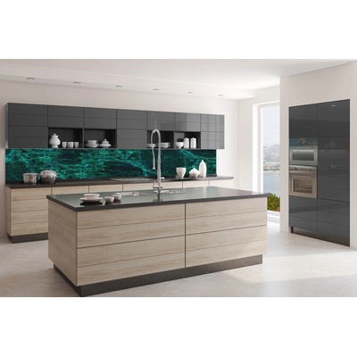 DIMEX ART Фототапет за кухня - текстура от тъмнозелен мрамор 350 x 60 см