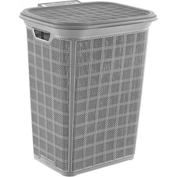 Image 1 of Кош за бельо с капак Каре Уилоу - сиво 60 литра (90323020)