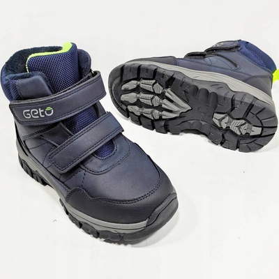 Geto kozačky sněhule teplé zimní boty zateplené chlapecké na suchý zip