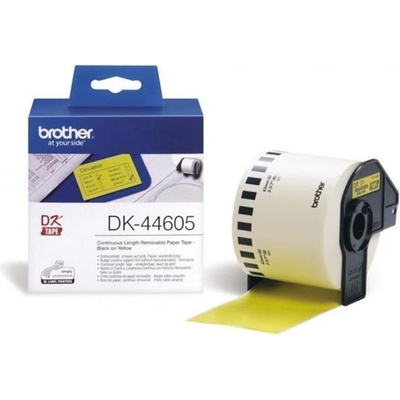 Brother - DK 44605 (papírová role žlutá 62mm x 30,48m) - snadno odstranitelná DK44605