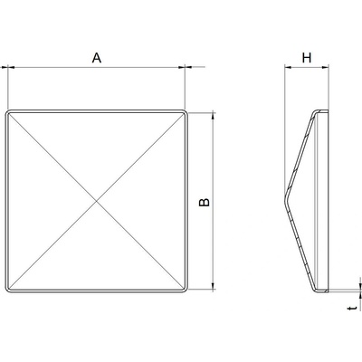 neuvedená Krytka na stĺpik, JP 100x100mm