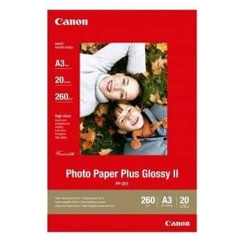 Canon Photo Paper Plus Glossy PP-201 2311B020, 260 г/м2, A3, 20 бр. , лъскав, мастиленоструен, бял, фотографска хартия (2311B020)