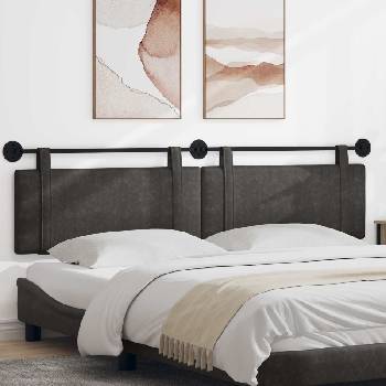 vidaXL Висяща табла Едноцветен Черен 210 x 55 x 5 см Антично PU (42031538)