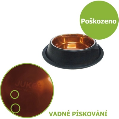 Miska nerez stabilná čierna/meď 0,2 l