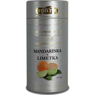 ZDRAVÝ CUKR TUBUS Černý čaj mandarinka a limetka pyramida 22,5 g