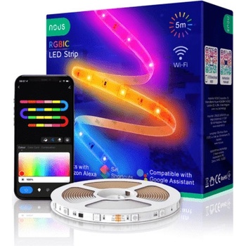 Smart RGB LED pás Gosund SL2, 12V/1A, 5m balenie, IP20, aplikácia Smart Life (Tuya App)
