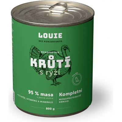 Louie Dog Morčacie s ryžou 800 g