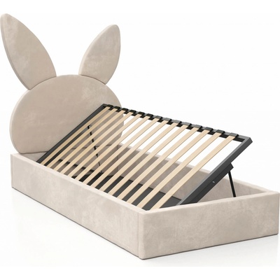 Ami Nábytek Kids Line 2 Rabbit s roštem a úložným prostorem béžová Velvet