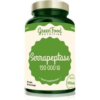 GreenFood Nutrition Serrapeptase 120 000 IU podpora správneho fungovania organizmu 60 kapsúl