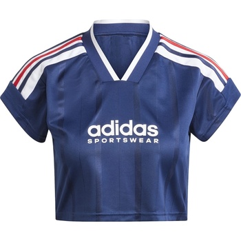 adidas Дамска фланелка Adidas House of Tiro Nations Pack Cut 3-Stripes Crop Jersey Womens - Navy