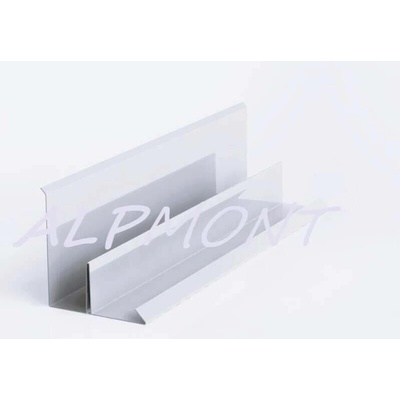 Lemování zdí r.š.333mm Hliník Al Lakovaný RAL 9006 stříbrná dl.2m