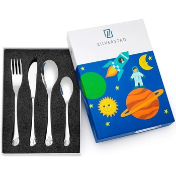 Zilverstad Детски прибори за хранене от неръждаема стомана в сребристо 4 бр. Space - Zilverstad (4261070)