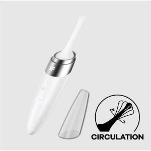 Satisfyer въртящ се бял клитор стимулатор Satisfyer Twirling Delight