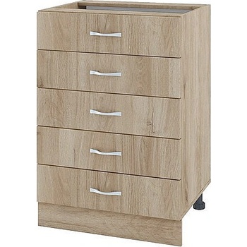 ИРИМ Долен шкаф с пет чекмеджета Сити АРДА-29 дъб сонома арвен / дъб сонома арвен 60 см