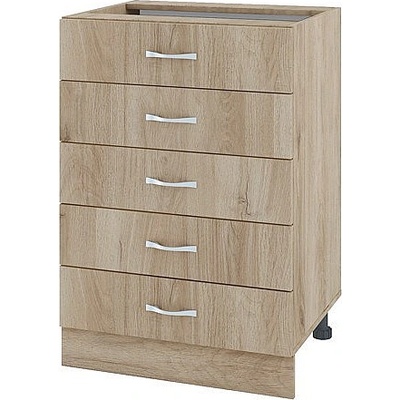 ИРИМ Долен шкаф с пет чекмеджета Сити АРДА-29 дъб сонома арвен / дъб сонома арвен 60 см