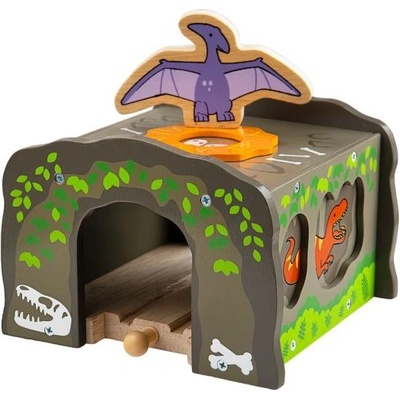Bigjigs Rail Динозавърски тунел T-Rex (BJT244)