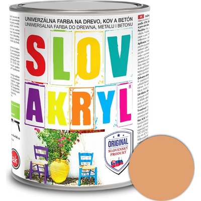 Slovakryl 0210 0,75kg hnedý pastel