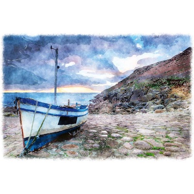 DIMEX ART Флизелинов фототапет рибарска лодка 375 x 250 см