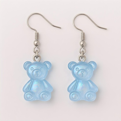 HARAHU Обеци cb-38725 - Сини kp38725 (cb-38725)