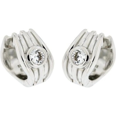 Decus kroužky s bílým kamínkem AE10728