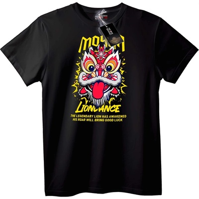 NOONEBRAND Тениска Лъвски Танц на Късмета - 7XL, Black