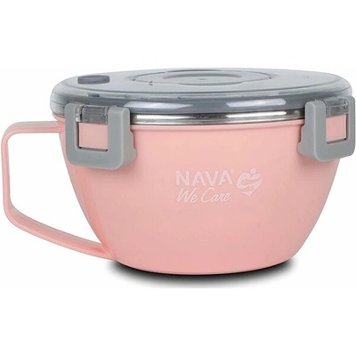 Nava Greece okrúhly antikorový obedový box We Care ružový 850 ml