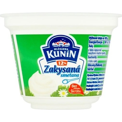 Mlékárna Kunín Zakysaná smetana 12% 190 g – Hledejceny.cz