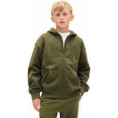 GAP 827272-00 dětská mikina s logem VintageSoft Zelená