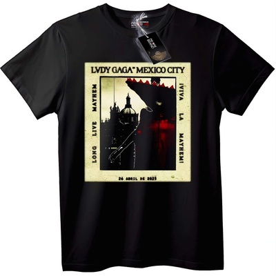NOONEBRAND Тениска Lady Gaga Мексико Сити 2023 - M, White