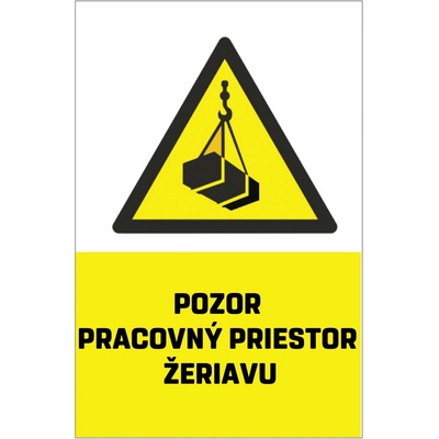 Traiva Samolepka Pozor, pracovný priestor žeriavu