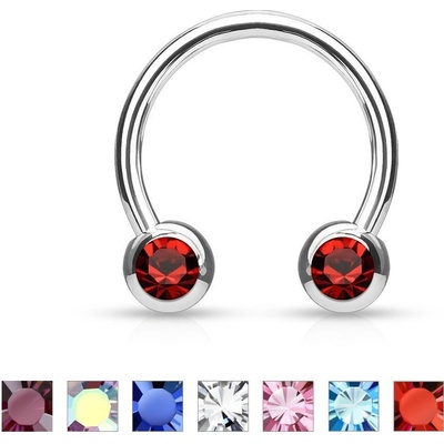 S4U Piercing podkova s kamínky (tyrkysová) PV1002Q-120833