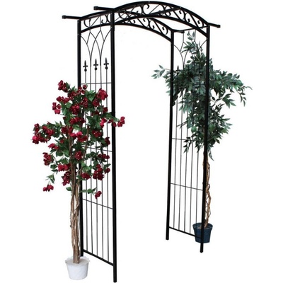 Záhradná pergola KLC 105 × 46 × 215 cm – kovová čierna