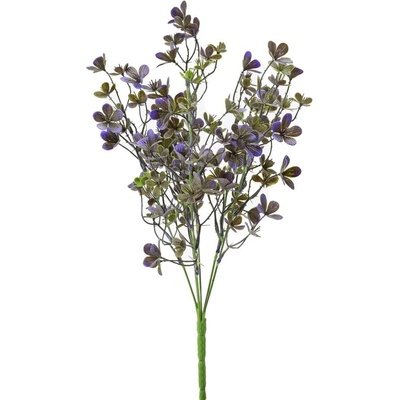 ZELEŇ DROB. LÍSTKY ZELENO-FIALOVÁ 42CM