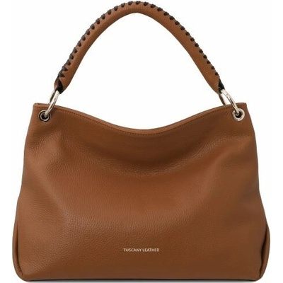 Tuscany Leather Mäkká kožená taška na rameno TL Bag Koňaková